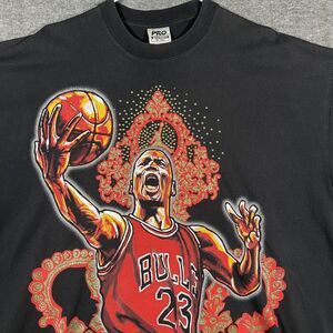 VTG Chicago Bulls Shirt Mens 3XL Black NBA Basketball Michael Jordan 23 Graphic